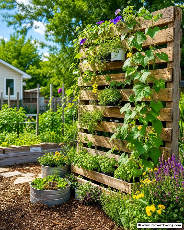 DIY Pallet Trellis - 21 Garden Trellis Ideas to Support Climbing Plants Stylishly