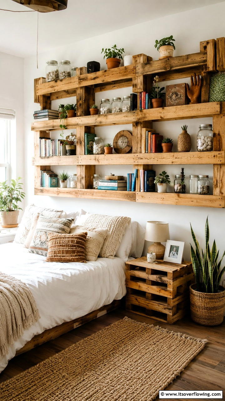 DIY Pallet Wood Creativity - 30 Bedroom Shelving Ideas for Storage and Display