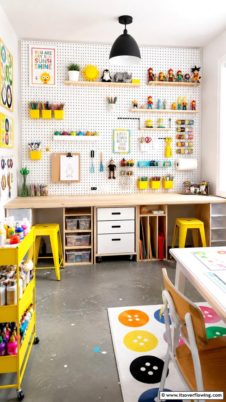 DIY Pegboard Organizers - 21 Smart Toy Storage Ideas to Declutter Kids’ Spaces Efficiently