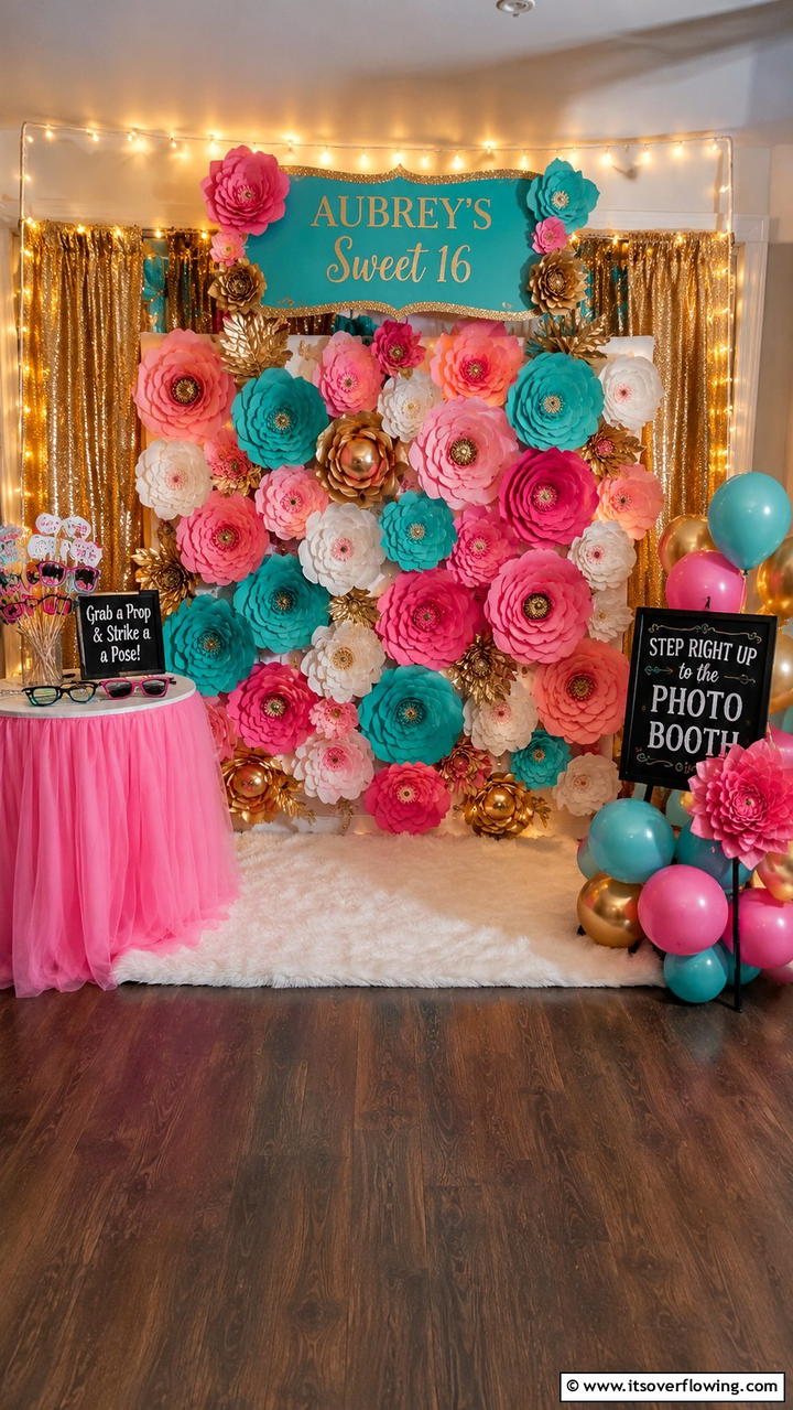 DIY Photo Booth Backdrop - 30 Birthday Decoration Ideas for Memorable Celebrations