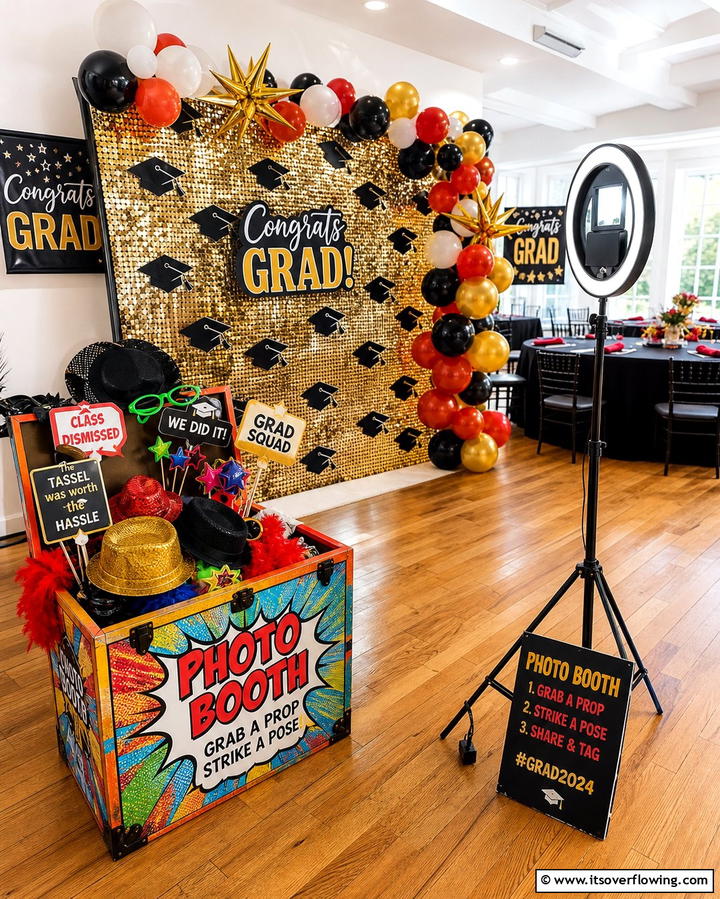 DIY Photo Booth Graduation Party - 21 Graduation Party Ideas for Memorable Celebrations