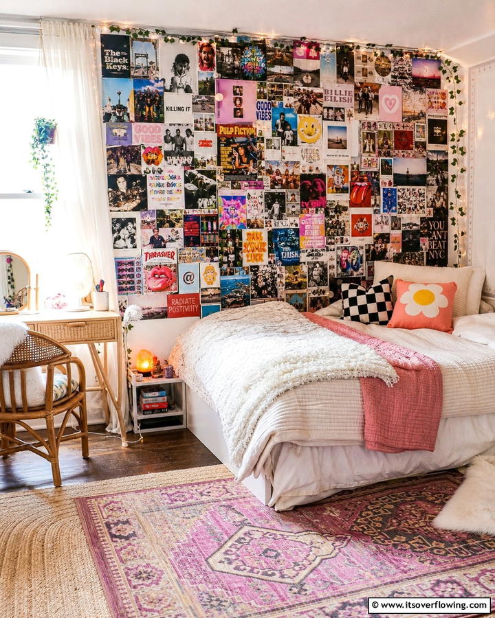 DIY Photo Collage Wall - 20 Unique Indie Room Ideas for a Boho Vibe