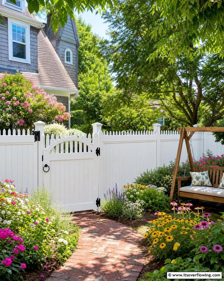 DIY Picket Fence with Privacy Insert - 30 Cheap Privacy Fence Ideas- Affordable Outdoor Seclusion