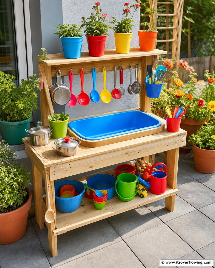 DIY Plastic Tub Mud Kitchen - 20 Mud Kitchen Ideas for Outdoor Fun with Kids