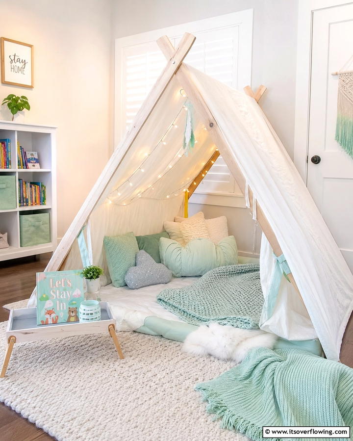 DIY Tented Hideout - 30 Kids Reading Nook Ideas- Cozy Spaces for Young Readers