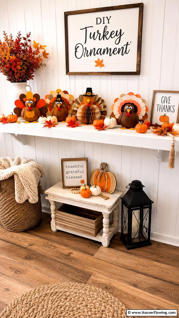 DIY Turkey Ornament - 21 Inspiring Thanksgiving Decor Ideas to Celebrate Gratitude