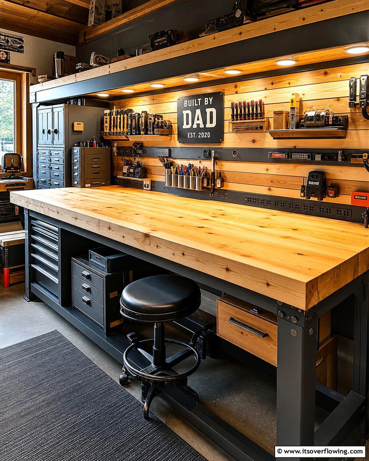 DIY Workbench Area - 25 Creative Garage Decor Ideas for Every Style