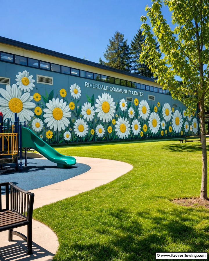 Daisy Chain Simplicity - 20 Stunning Flower Murals on Buildings Around the World