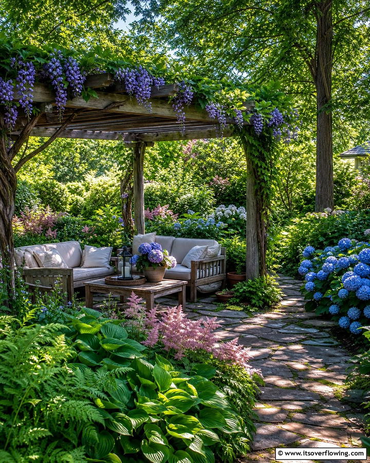 Dappled Shade Retreat - 21 Cottage Garden Ideas Full of Whimsical Blooms