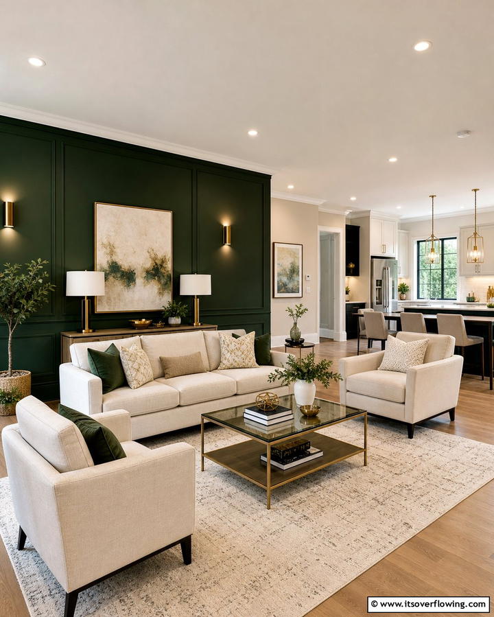 Dark Accent Walls - 25 Dark Living Room Ideas for a Moody and Chic Space
