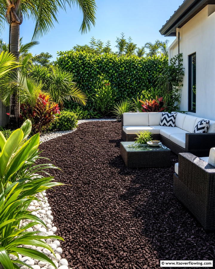 Dark Bark Mulch Patio - 20 Mulch Patio Ideas for a Low-Maintenance Outdoor Space