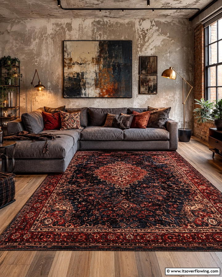 Dark Bohemian Rugs - 25 Grunge Aesthetic Room Decor Ideas for a Unique Look