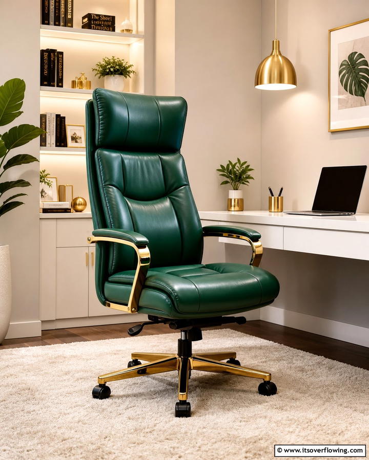 Dark Green Office Chair - 25 Dark Green Office Ideas for a Sophisticated Look
