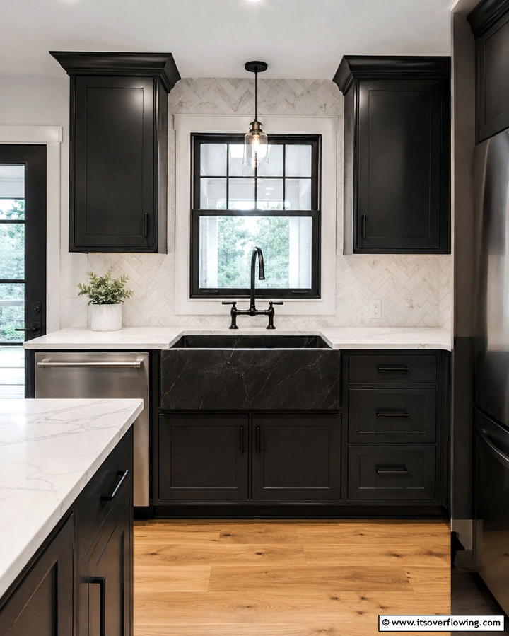 Dark Kitchen Faucets for a Seamless Look - 25 Dark Kitchen Ideas for a Bold and Modern Look