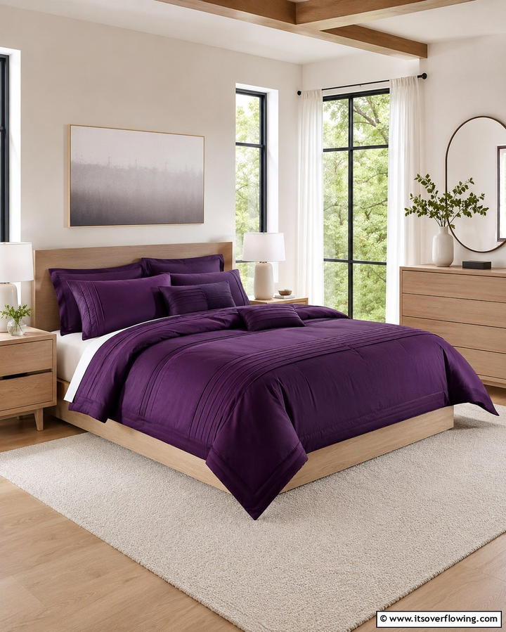 Dark Purple Bedding Sets - 30 Dark Purple Bedroom Ideas for Dramatic Luxury Spaces