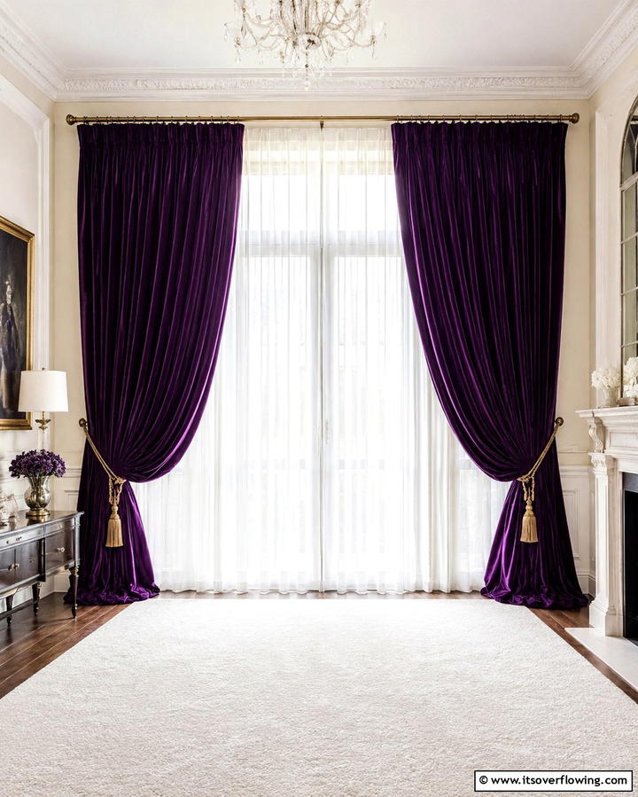 Dark Purple Curtains - 30 Dark Purple Bedroom Ideas for Dramatic Luxury Spaces