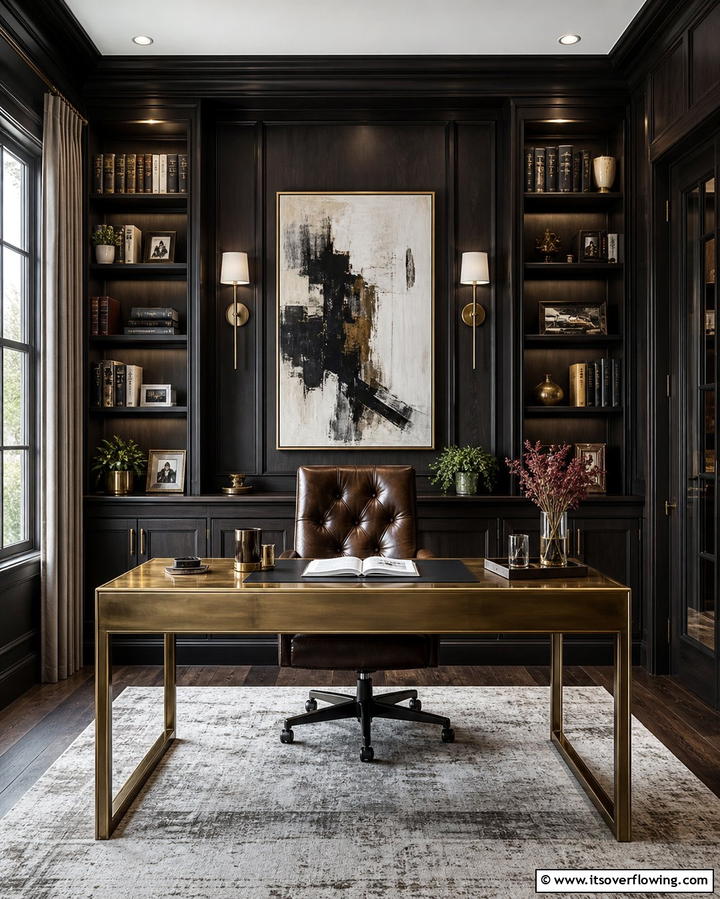 Dark Stained Wood Accent Wall - 25 Wood Accent Wall Ideas to Elevate Your Interior