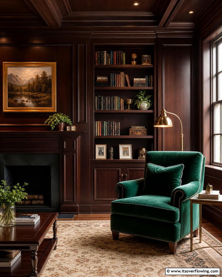 Dark Stained Wood Wall - 25 Wood Accent Wall Ideas to Elevate Your Interior