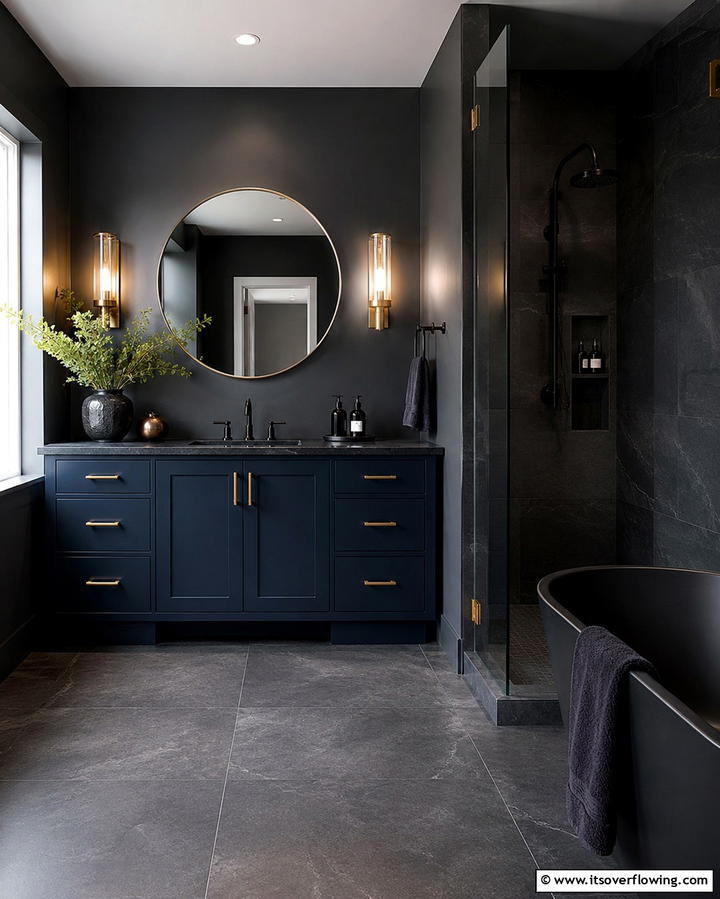 Dark Tones for a Bold Statement - 25 Masculine Bathroom Ideas for a Bold Look