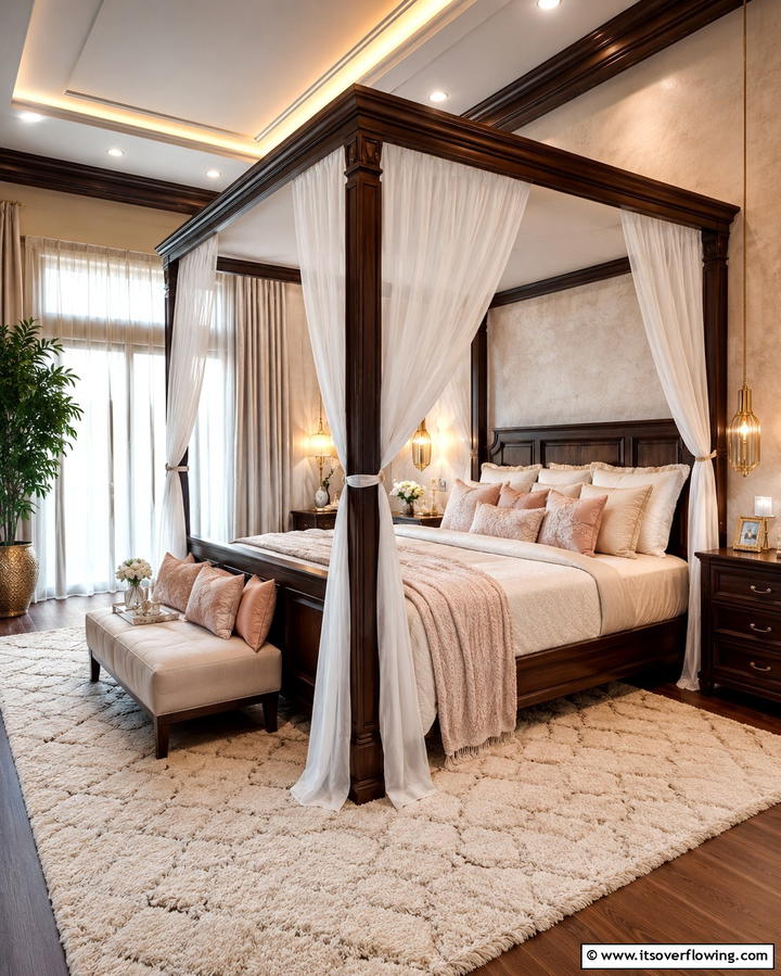 Dark Wood Canopy Bed - 25 Dark Wood Bedroom Ideas for a Sophisticated Look