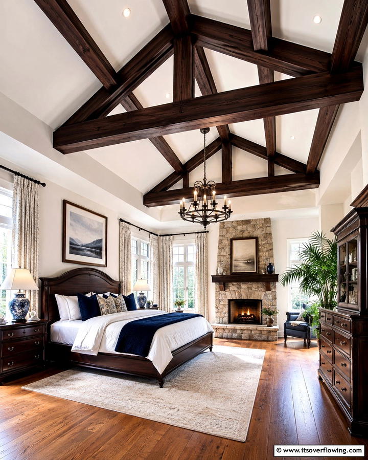 Dark Wood Ceiling Beams - 25 Dark Wood Bedroom Ideas for a Sophisticated Look