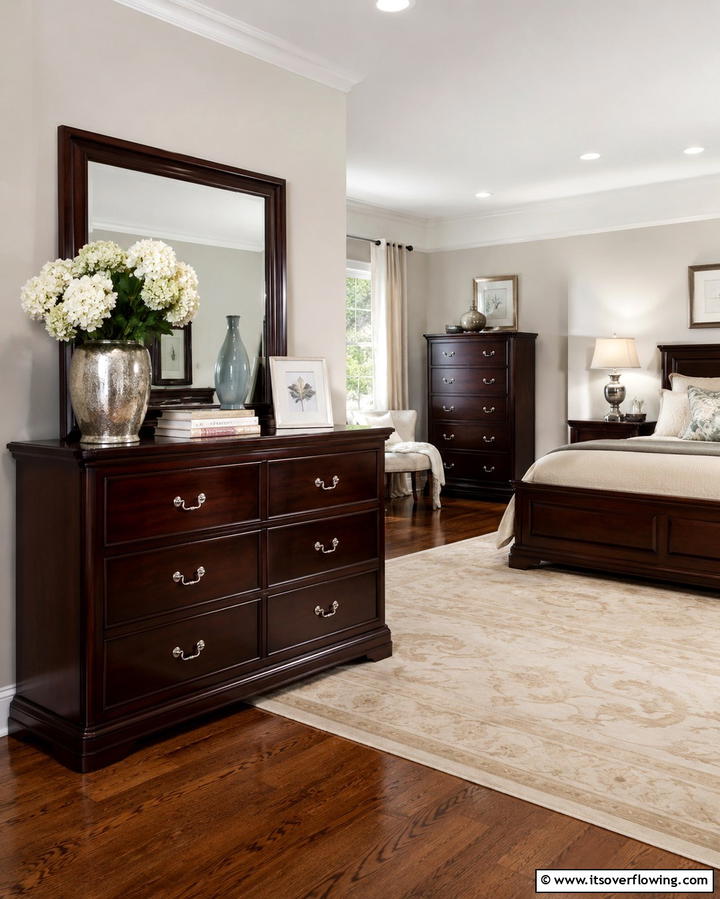 Dark Wood Dressers for Stylish Organization - 25 Dark Wood Bedroom Ideas for a Sophisticated Look