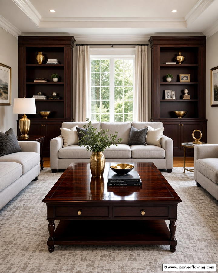 Dark Wood Furniture - 25 Ralph Lauren Living Room Ideas for Classic Elegance
