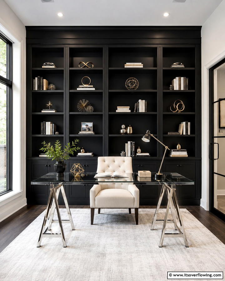Dark Wood Furniture - 30 Moody Dark Home Office Designs for a Productive Workspace