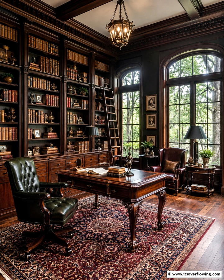 Dark Wood Furniture for Timeless Elegance - 25 Dark Academia Interior Design Ideas for Sophistication