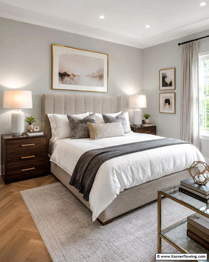 Dark Wood Nightstands for a Balanced Look - 25 Dark Wood Bedroom Ideas for a Sophisticated Look