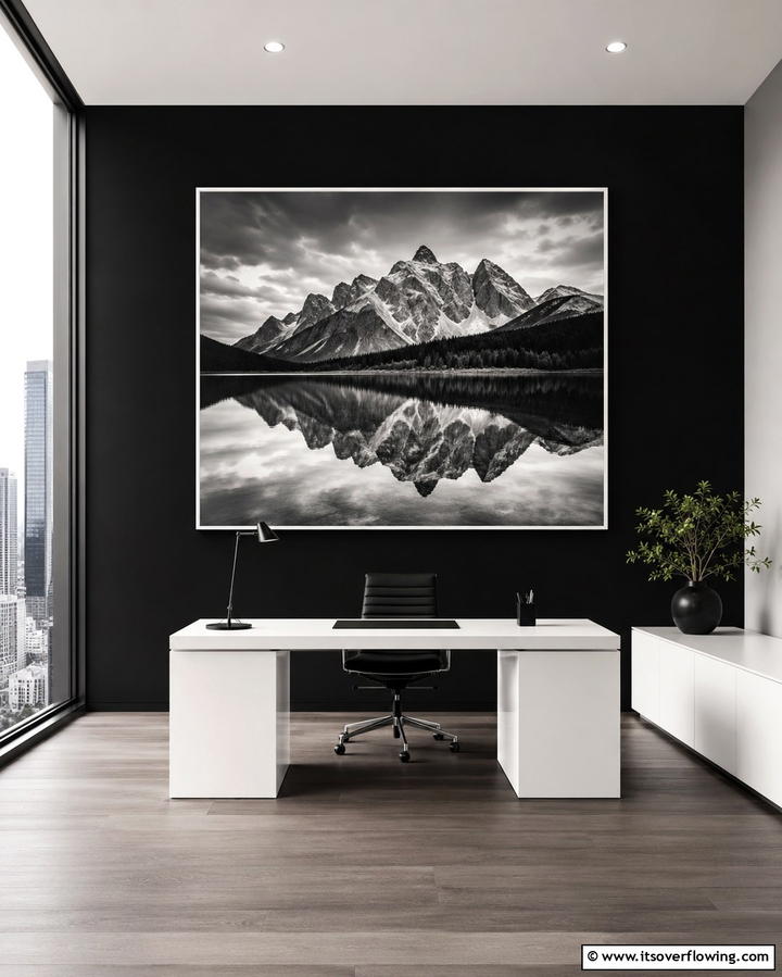 Dark Wood Shelving - 30 Moody Dark Home Office Designs for a Productive Workspace