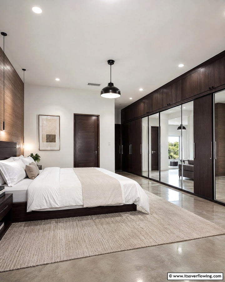 Dark Wood Wardrobes for Seamless Storage - 25 Dark Wood Bedroom Ideas for a Sophisticated Look