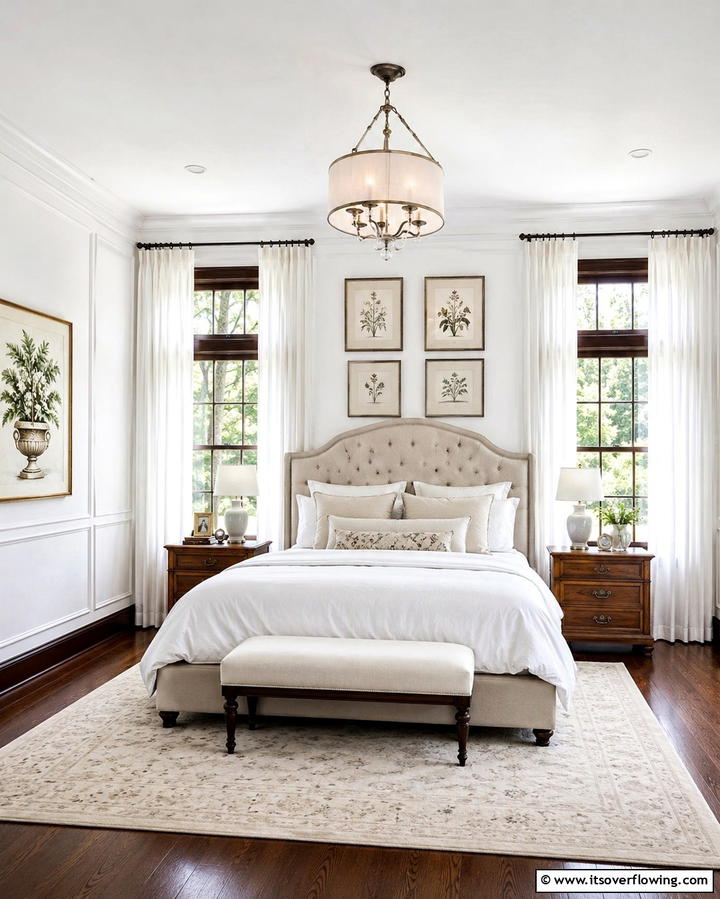 Dark Wood Window Frames for a Polished Finish - 25 Dark Wood Bedroom Ideas for a Sophisticated Look
