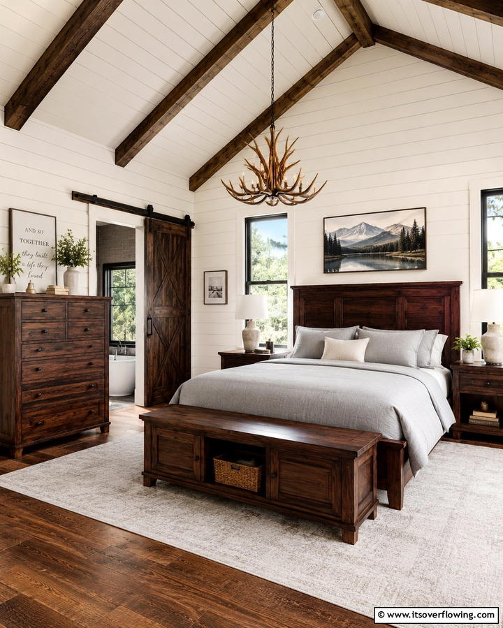 Dark Wooden Furniture - 25 Viking Bedroom Ideas for a Bold and Rustic Look