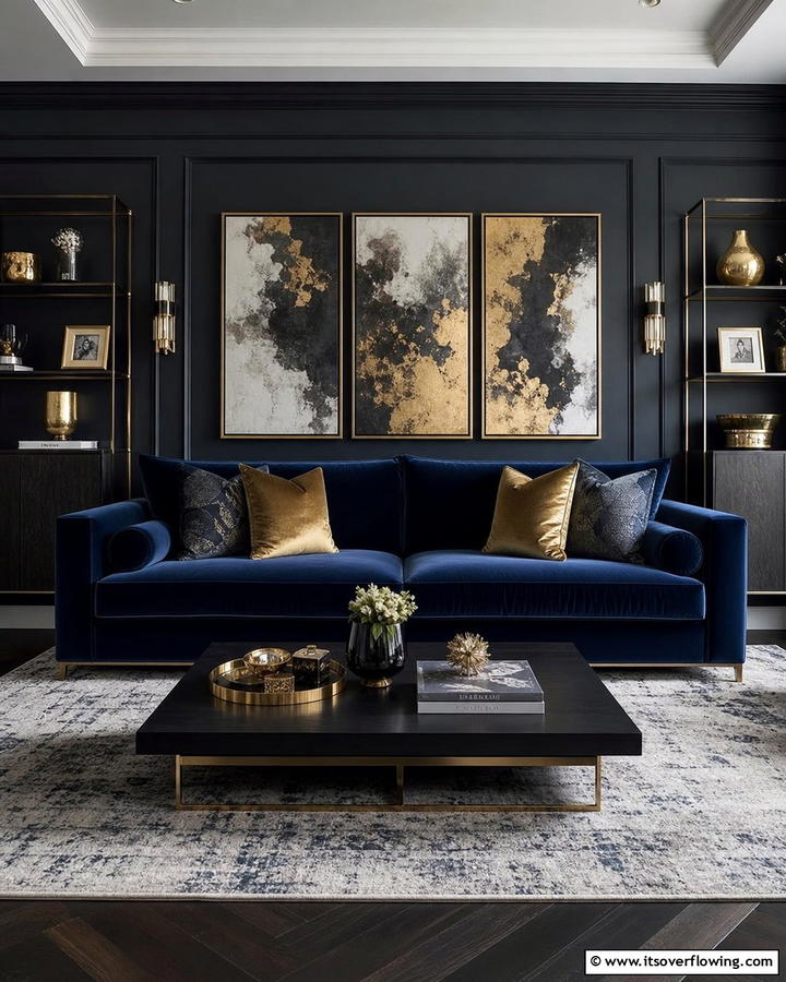 Dark and Dramatic Walls - 20 Moody Living Room Ideas for a Dramatic Atmosphere