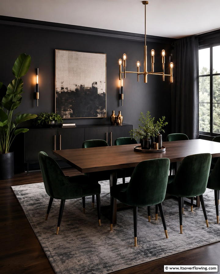 Dark and Moody Palette - 25 Masculine Dining Room Ideas for Modern Men