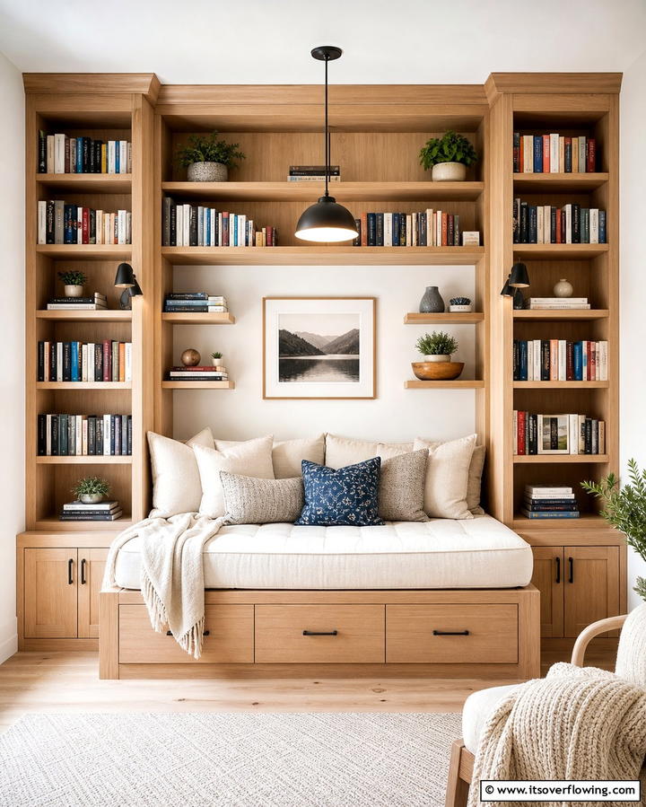 Daybed with Built in Bookshelves - 25 Daybed Ideas for Small Spaces to Maximize Comfort