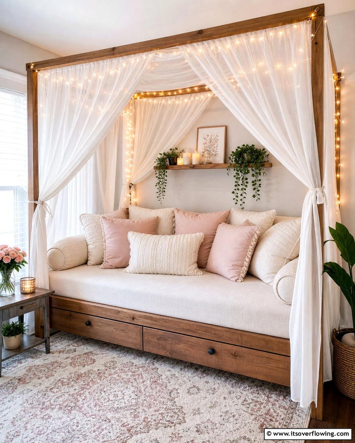 Daybed with Canopy for a Cozy Nook - 25 Daybed Ideas for Small Spaces to Maximize Comfort
