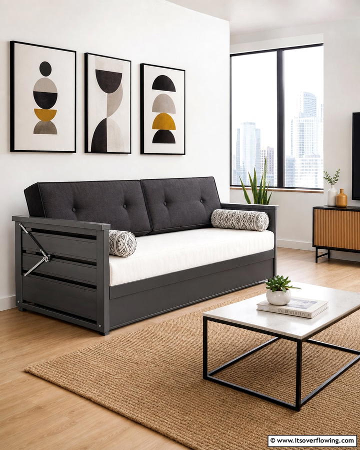 Daybed with Foldable Backrest - 25 Daybed Ideas for Small Spaces to Maximize Comfort