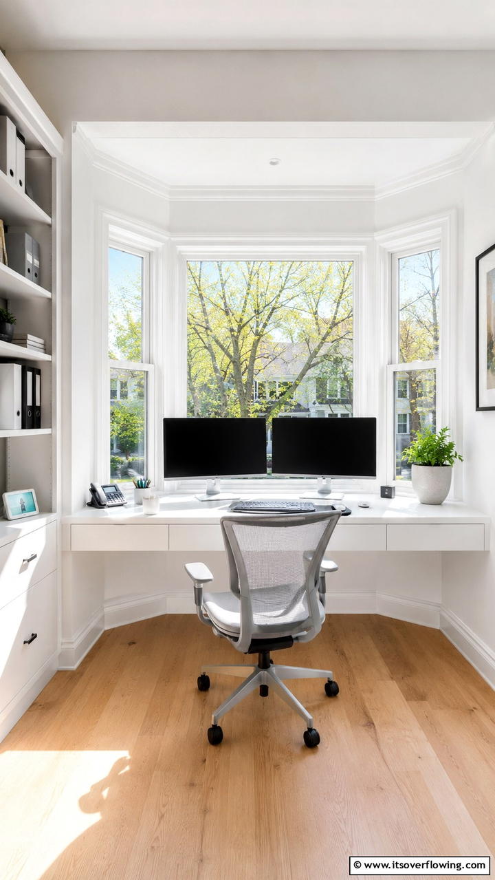Daylight Office - 30 Bay Window Ideas to Brighten and Expand Your Space