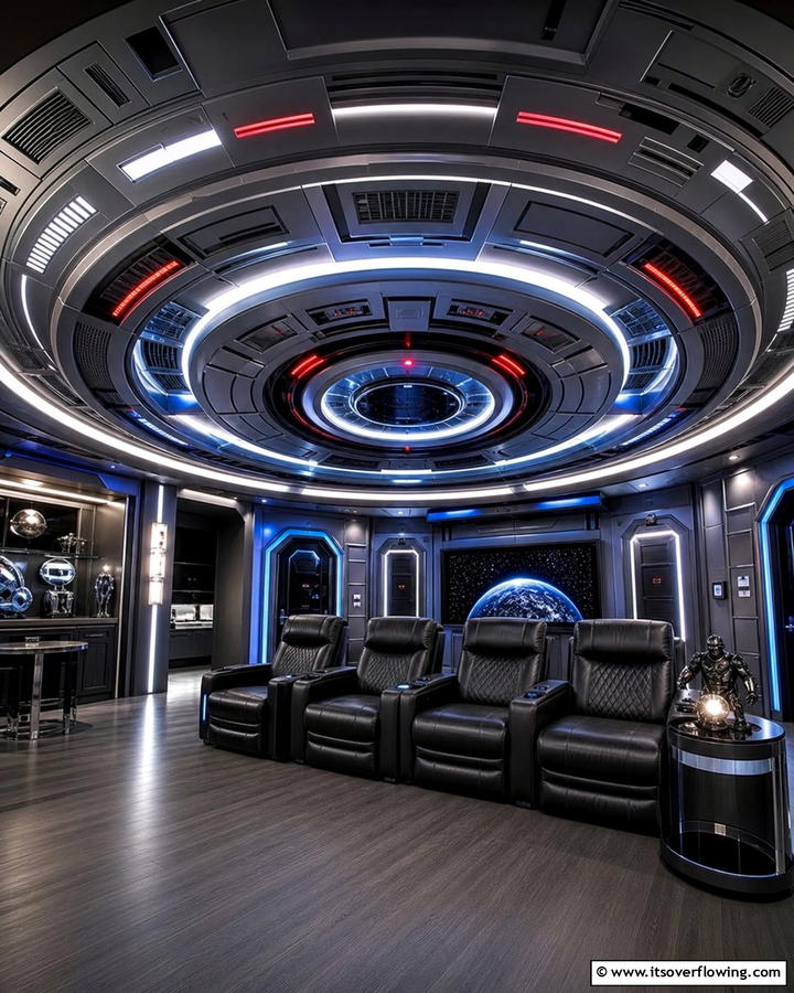 Death Star Ceiling Designs - 20 Star Wars Man Cave Ideas for Ultimate Fans
