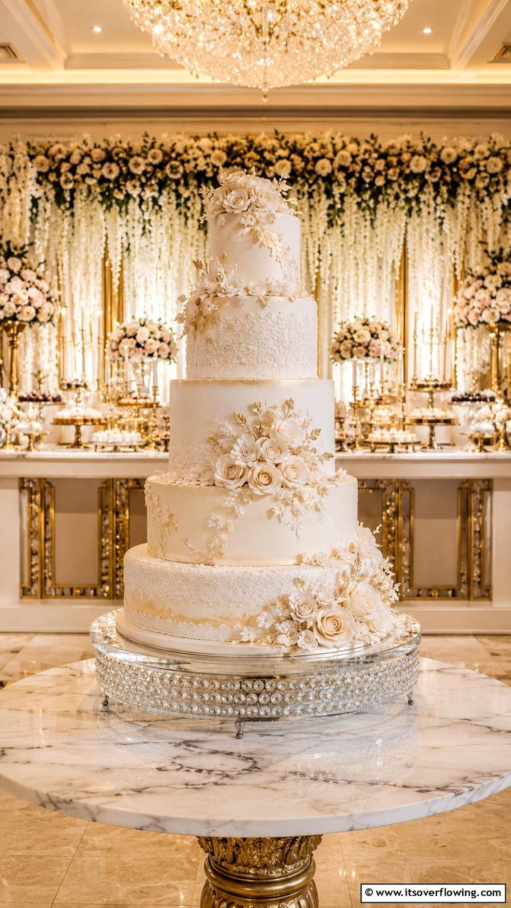 Decadent Wedding Cakes - 30 Glamorous Wedding Ideas- Elegant Themes & Decor Inspiration