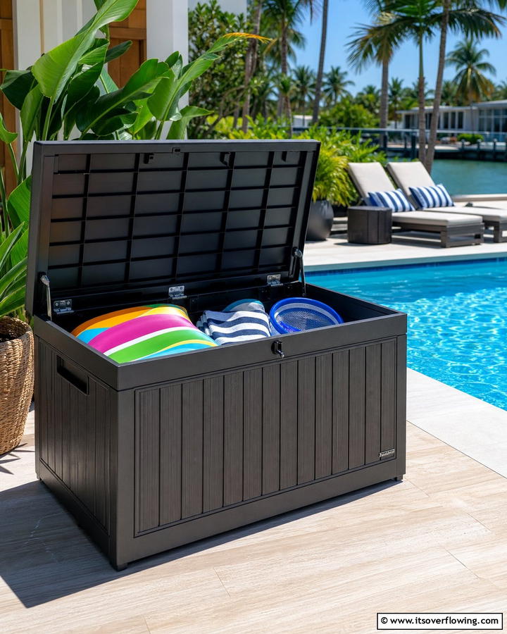Deck Boxes - 20 Pool Storage Ideas to Keep Your Backyard Tidy