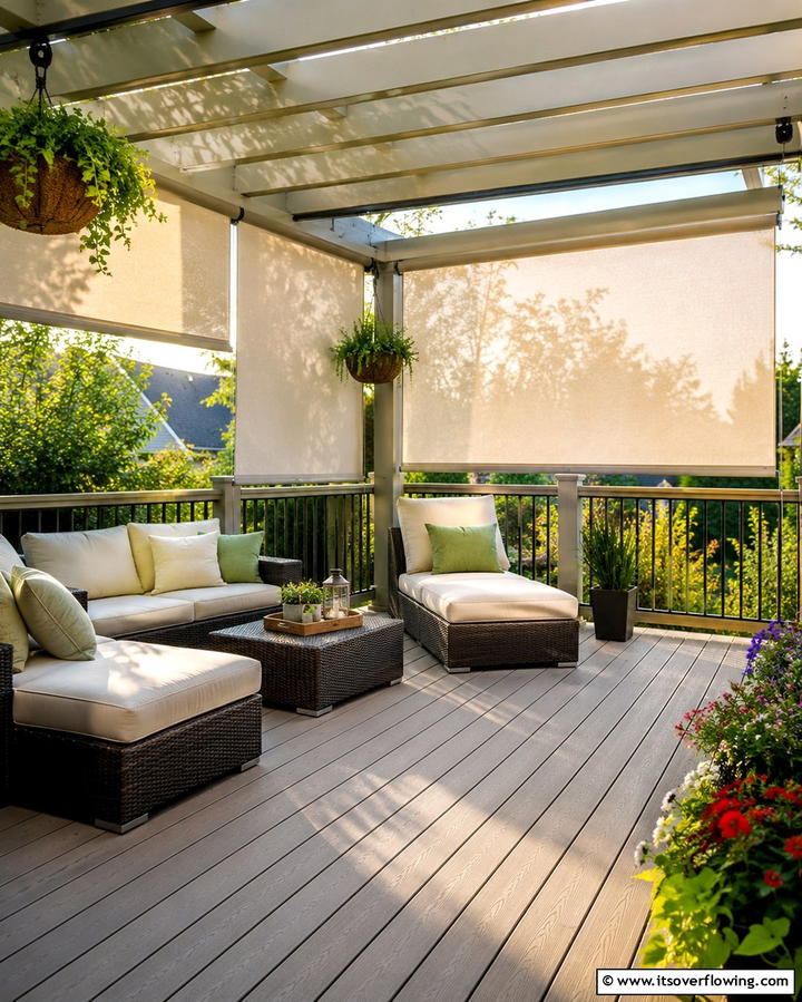 Deck Privacy Shades - 30 Private Deck Ideas for Secluded Outdoor Relaxation Zones