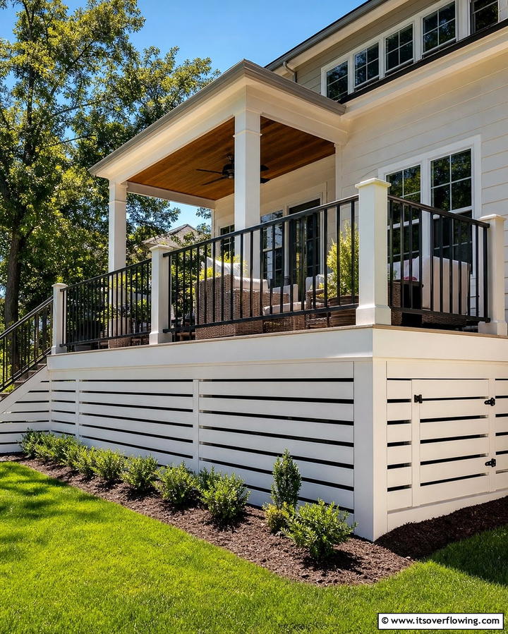 Deck Skirting for Storage - 25 Small Deck Ideas to Maximize Your Outdoor Living Space