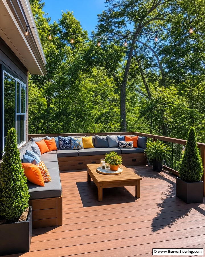 Deck with Built in Seating - 21 Backyard Deck Ideas to Elevate Your Outdoor Living Space