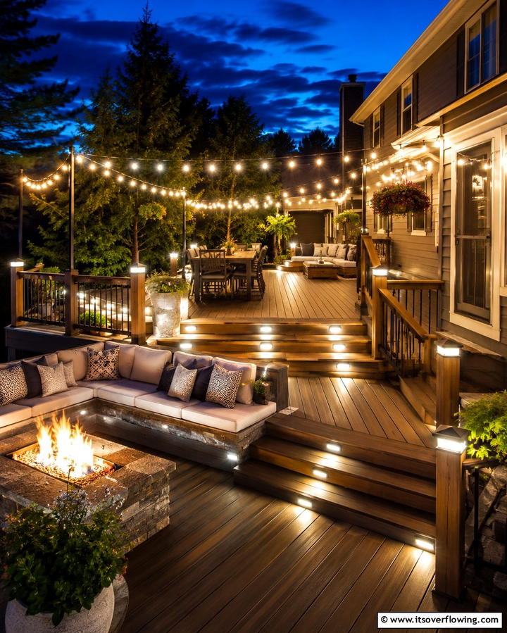 Deck with Outdoor Lighting - 30 Large Deck Ideas for Expansive Outdoor Living Spaces