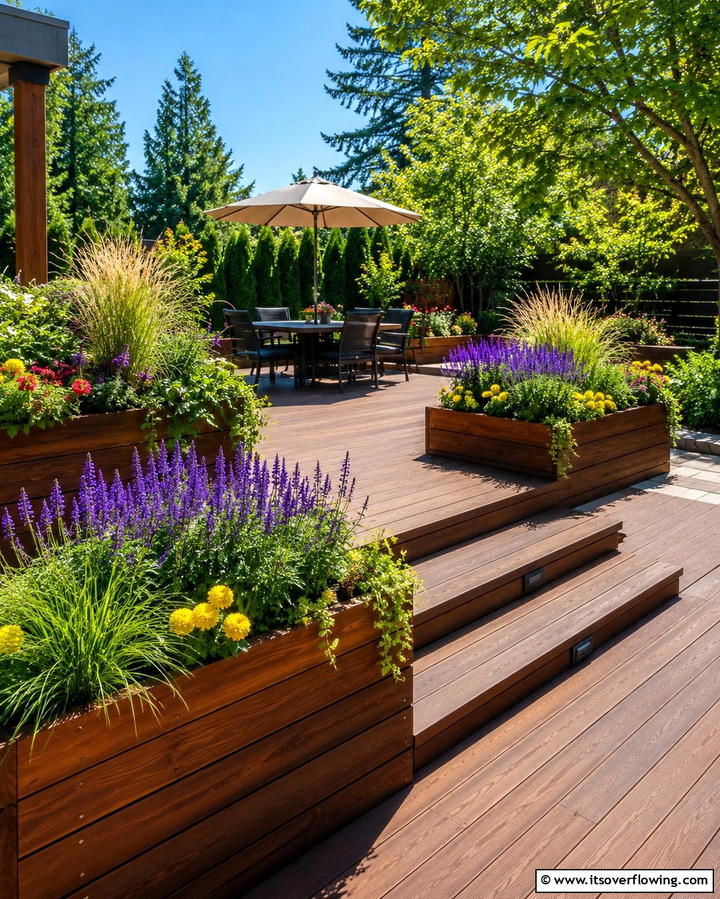 Deck with Planters - 30 Large Deck Ideas for Expansive Outdoor Living Spaces