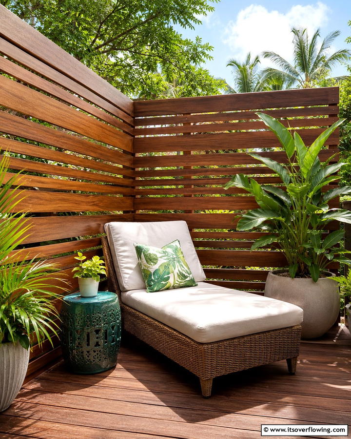 Deck with Privacy Screens - 25 Ground Level Deck Ideas for Easy Outdoor Living
