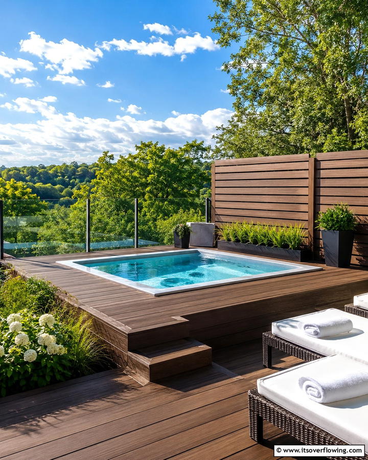 Decks with Built In Hot Tubs for Luxury - 30 Large Deck Ideas for Expansive Outdoor Living Spaces